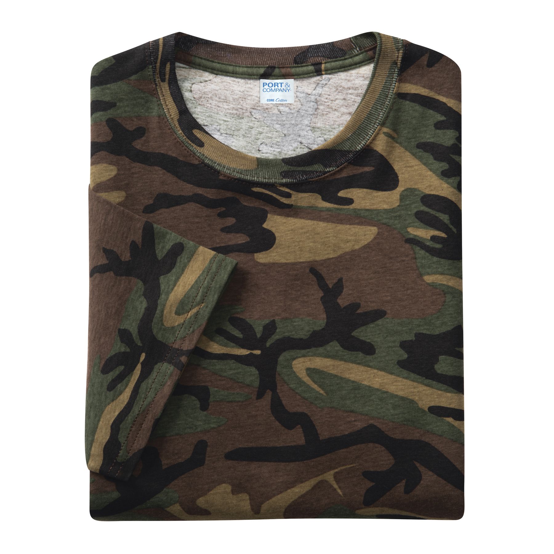 Military Camo Green/Tan Blank Fold View