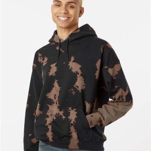 Dyenomite Essential Fleece Bleach Wash Hooded Sweatshirt