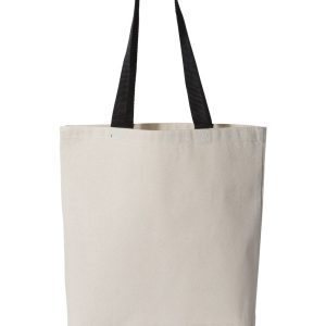 Q-Tees™ 11L Canvas Tote w/Contrast Color Handles