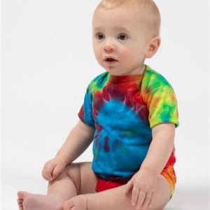 Dyenomite Infant Spiral Tie-Dyed T Onesie