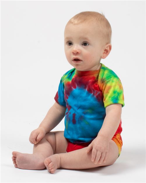 Dyenomite Infant Spiral Tie-Dyed T Onesie