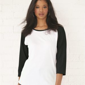 L.A.T. Women's Baseball Fine Jersey Three-Quarter Sleeve Tee