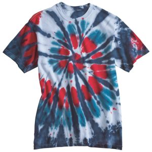 Dyenomite Multi-Color Cut-Spiral Short Sleeve T-Shirt
