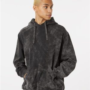 Dyenomite Premium Fleece Mineral Wash Hooded Sweatshirt