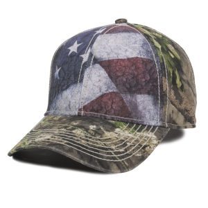 Outdoor Cap® Camo w/Flag Sublimated Front Panels Cap