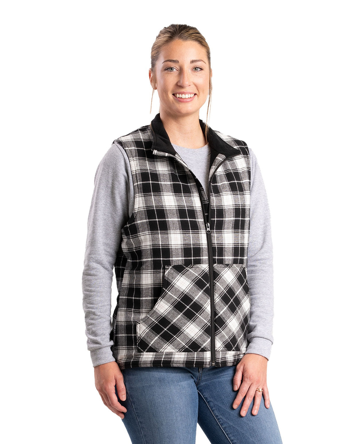 Plaid Blk Cream Blank
