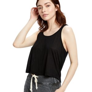 US BLANKS Ladies' Sheer Cropped Racer Tank