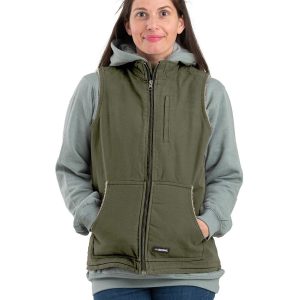 Berne Apparel Ladies' Sherpa-Lined Softstone Duck Vest