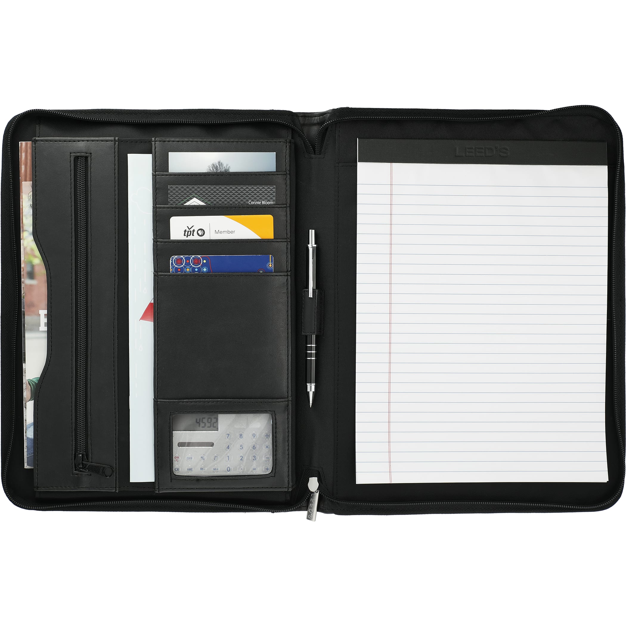 Millennium Leather Zippered Padfolio FSC® Mix Pape