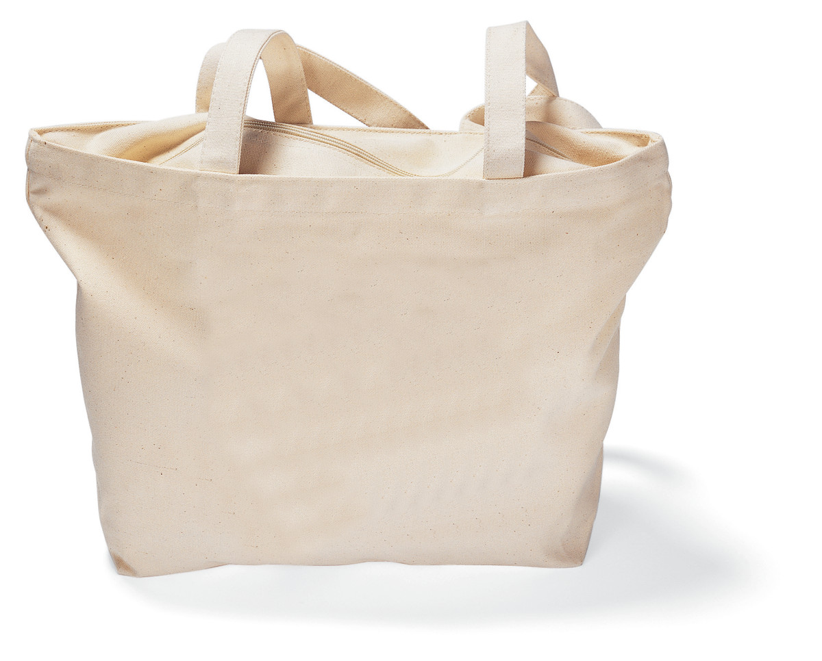 Zippered Tote - Natural