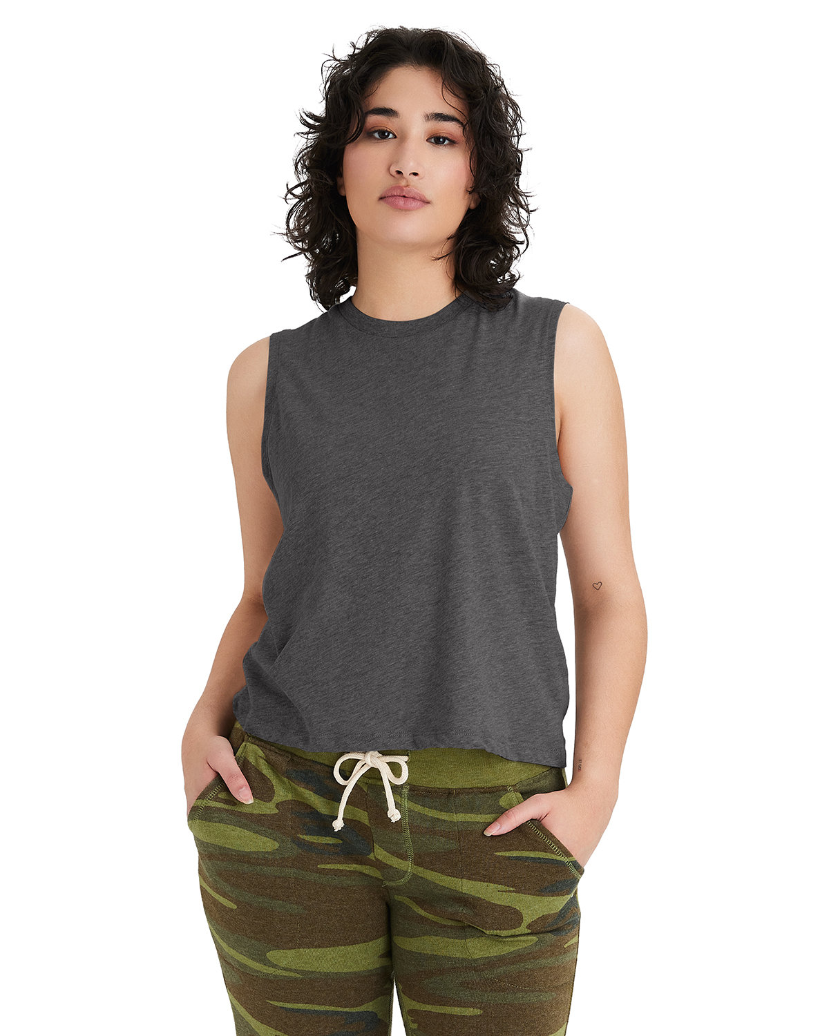 Alternative Ladies' Go-To CVC Cropped Muscle T-Shirt