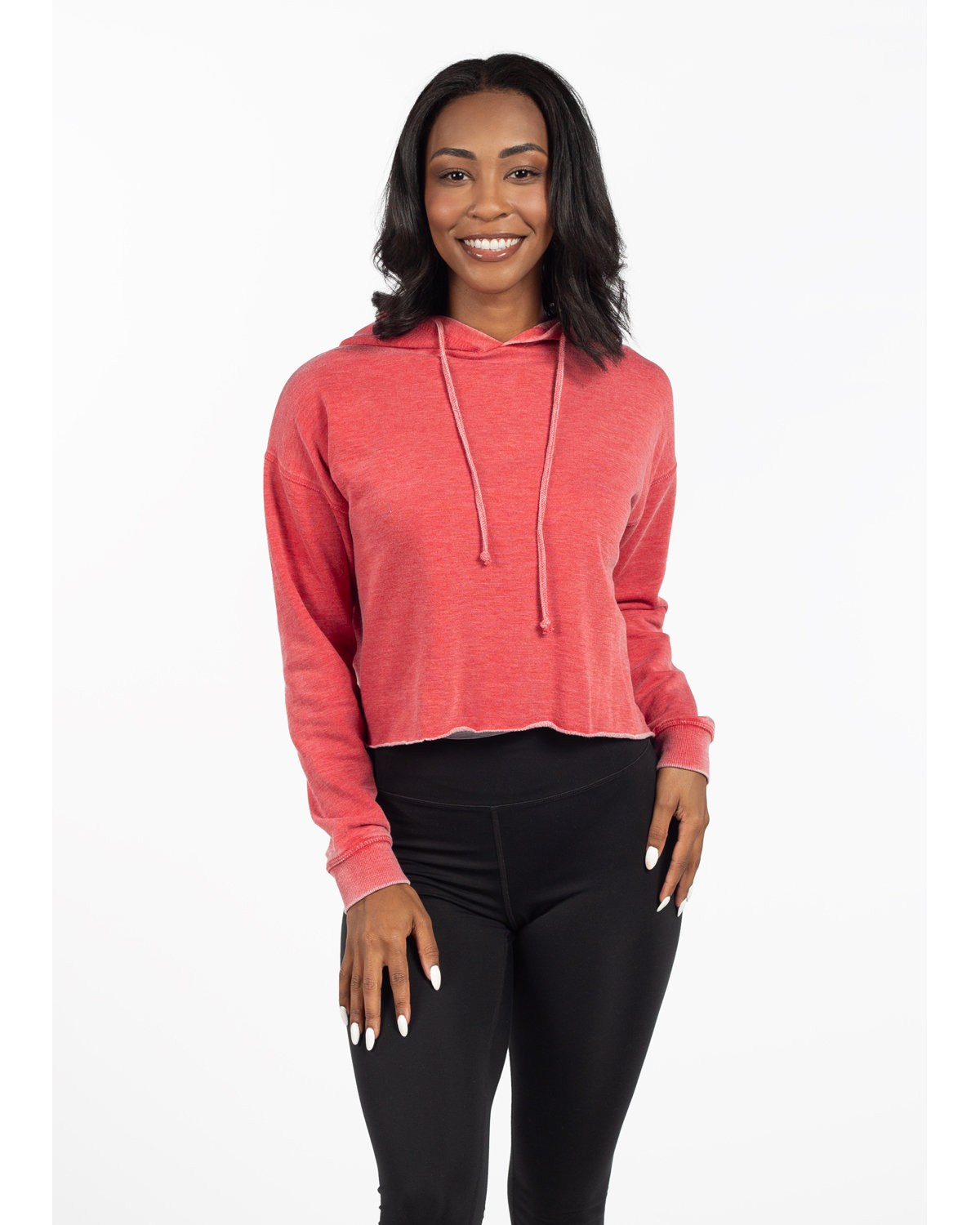 CHICKA D Ladies' Burnout Campus Hooded Sweatshirt