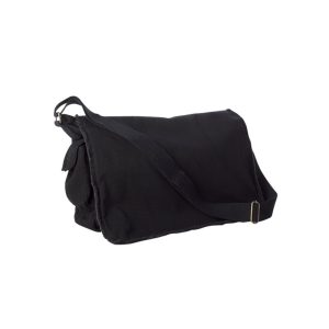 Authentic Pigment Accessories Pigment-Dyed Raw-Edge Messenger Bag