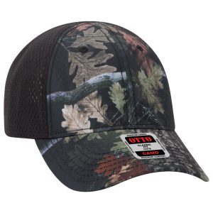 OTTO 6 Panel Camouflage Low Profile Polyester Canvas Pro Mesh Back Baseball Cap