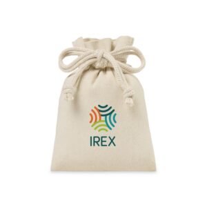 Eco-conscious Canvas Drawstring Gift Bag - Small - Natural