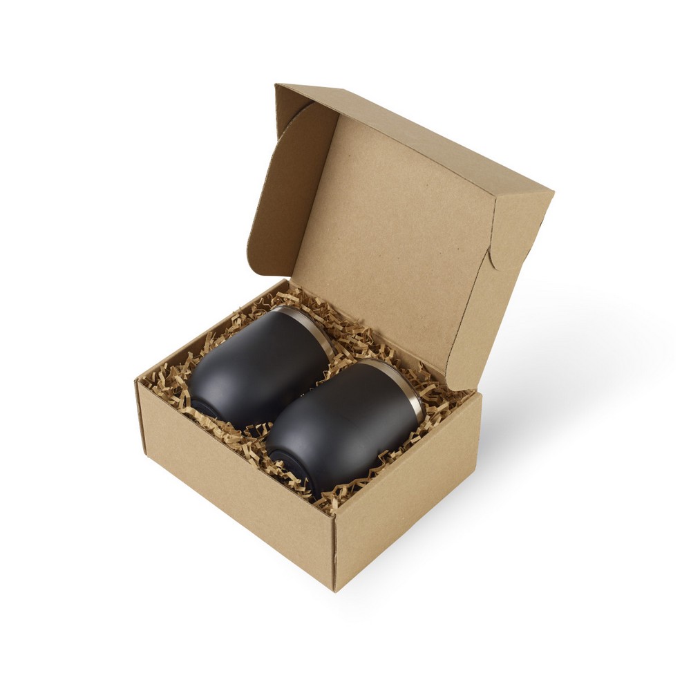 CORKCICLE® Stemless Wine Cup Gift Set - Matte Black