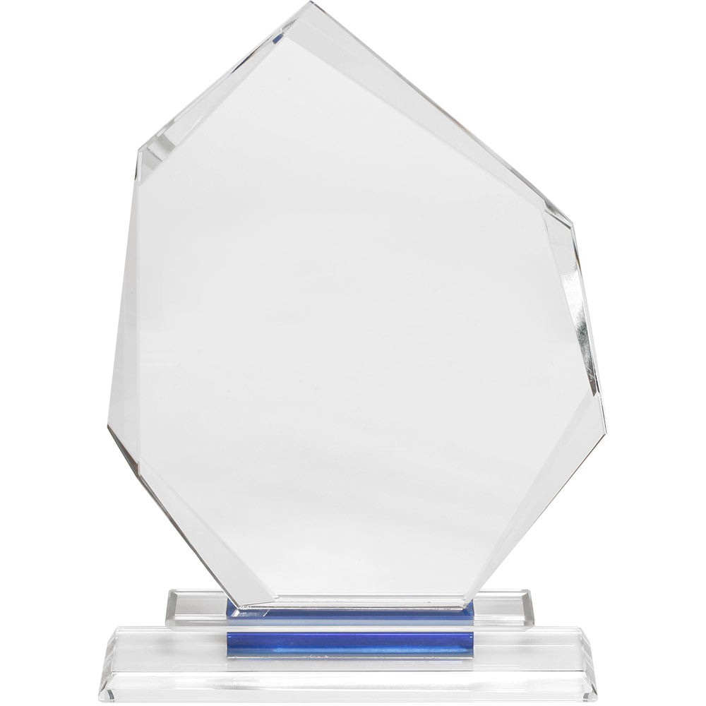 Slanted Heptagon Glass Trophies Awards