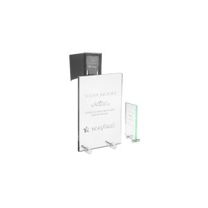 Mid Size Chroma Glass Awards with Double Stand