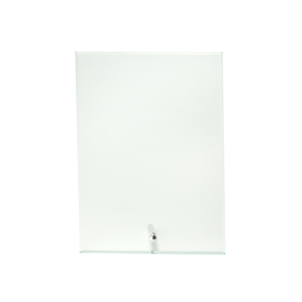 Small Jade Glass Plaque Awards with Stand