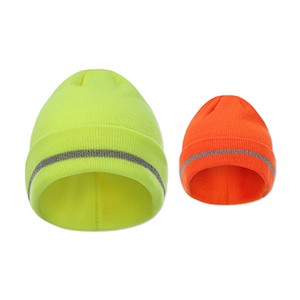 12" Folded Safety Beanie w/Reflective Threads