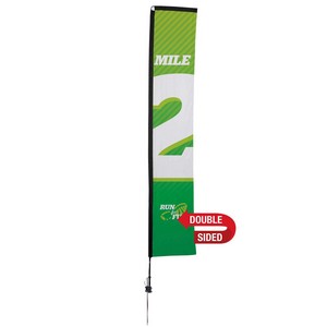 14.5' Premium Rectangle Sail Sign Flag 2-Sided