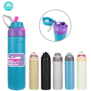 24 oz Double-Wall Stainless Steel Bottle with 2-in-1 Lid