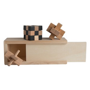 3 in 1 Wooden Puzzle Box Set