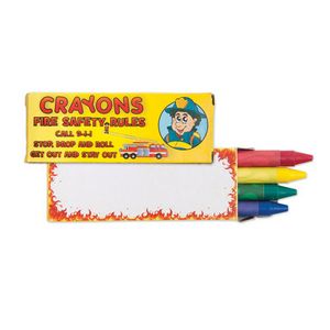 4 Pack Fire Safety Crayons