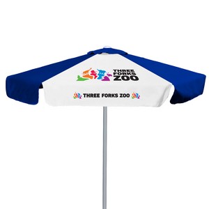 7' E-Z Glide Market Umbrella Kit With Valance (2 Imprints)