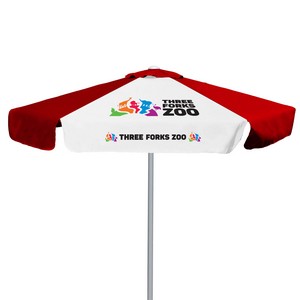 7' E-Z Glide Market Umbrella Kit With Valance (2 Imprints)