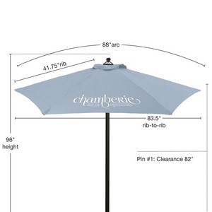 7' Steel Market Umbrella Kit (6 Imprints)
