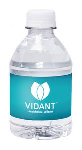 8 Oz. Custom Labeled Bottled Spring Water w/Flat Cap