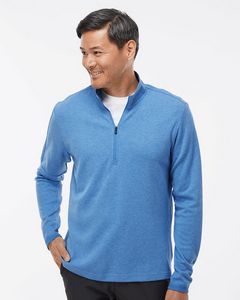 AdidasÂ® 3-Stripes Quarter Zip Sweater