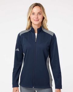 AdidasÂ® Women's Textured Mixed Media Full-Zip Jacket