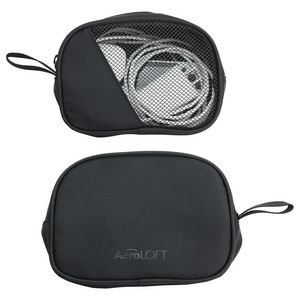 AeroLOFTÂ® Jet Black Tech Organizer Mesh Pouch
