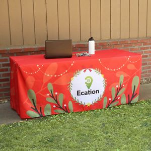 All Over Full Color Dye Sub Table Cover - fitted poly 4-sided