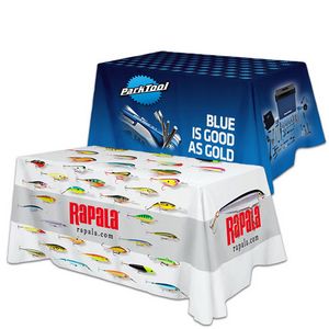 All Over Full Color Dye Sub Table Cover - flat poly 3-sided