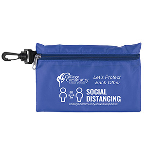 "Ariel" 12 Piece Safety Kit in Zipper Pouch with Carabiner Attachment