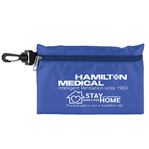 "Ariel" 12 Piece Safety Kit in Zipper Pouch with Carabiner Attachment