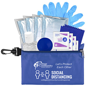 "Ariel" 12 Piece Safety Kit in Zipper Pouch with Carabiner Attachment