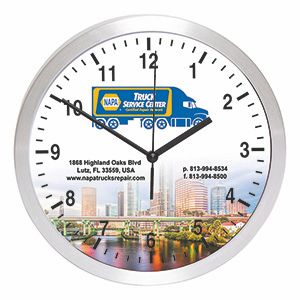 "Balance" 10" Brushed Metal Wall Clock