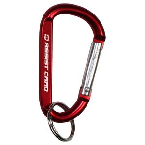 "Cara L" Large Size Carabiner Keyholder w/Split Ring Attachment