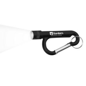"Chiron Light" Metal Carabiner Flashlight w/Split Ring Attachment