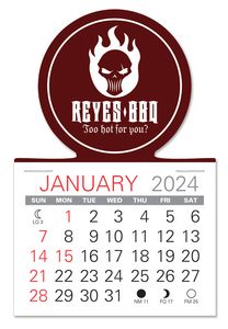 Circle Shape Value Stick Adhesive Calendar