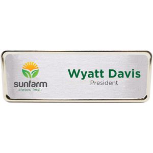 Columbus Express Metal Name Badge (standard 3 x 1)