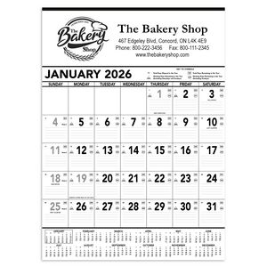 Commercial Contractor Calendar: Black & White 2026