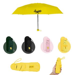 Compact Foldable Umbrella with Protective Case