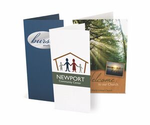 Digital Print Mini Pocket Folder - Standard White Paper