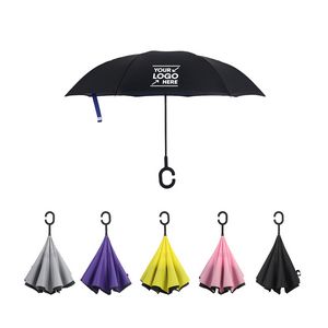Double Layer Waterproof Reverse Folding Inverted Umbrella