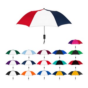 Elite Compact Folding Umbrella w/2 Color Panels